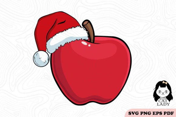 Apple Teacher and Santa Hat SVG PNG: A Balanced Embroidery Design for Real Projects