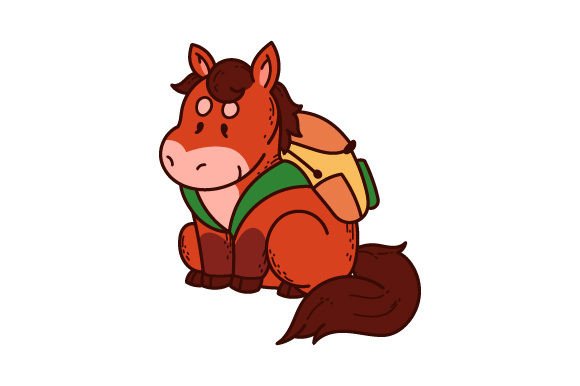 Cute Horse with Backpack Crafts for School Amp