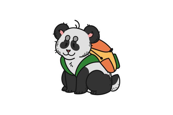 Cute Panda with Backpack Crafts for School Amp