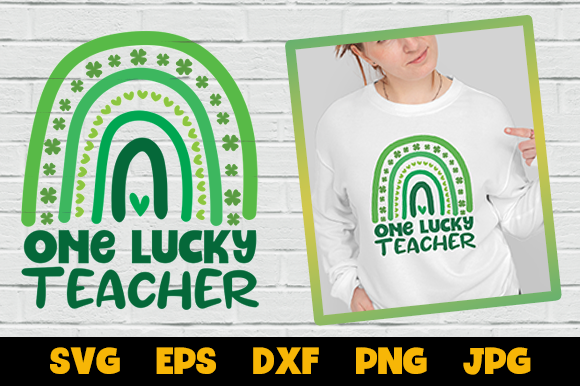 One Lucky Teacher St Patrick's Day SVG: A Versatile Graphic for Crafters