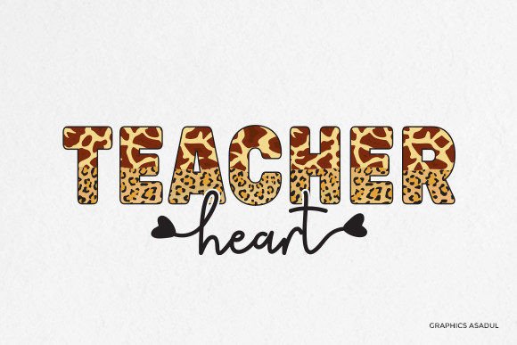 Teacher Heart PNG for Graphics and Crafts