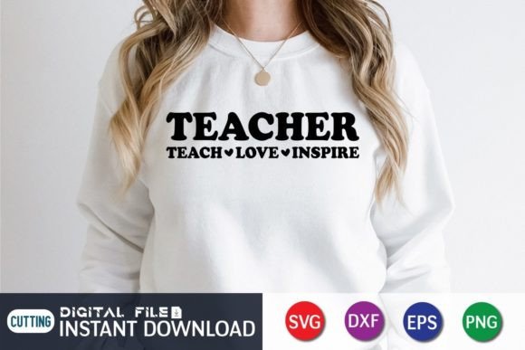 Teacher - Teach Love Inspire SVG: A Powerful Graphic Design Asset for Creative Brands